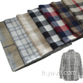 Tissu de manteau en laine Plaid Vérifier le tissu de flanelle